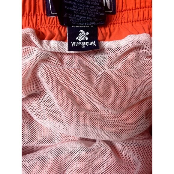 Vilebrequin Boardshorts Mens 2XL Orange 7" Inseam Swim Trunks - Picture 5 of 7